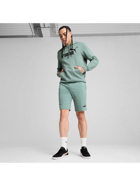 Puma Puma Szorty sportowe Ess No. 1 Logo 10'' 682595 Zielony Regular Fit