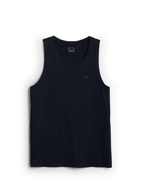 4F 4F Tank top BASIC 5 Granatowy Regular Fit