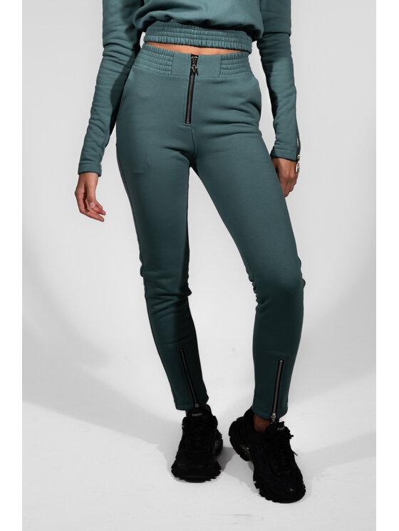 MANDRAGORA MANDRAGORA Teplákové kalhoty cudowronka Zelená Slim Fit