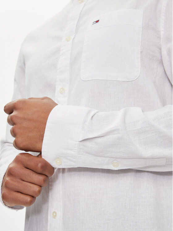 Tommy Jeans Tommy Jeans Camicia Mao DM0DM18964 Bianco Regular Fit
