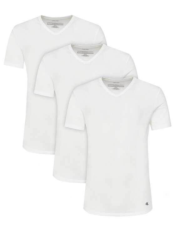 Calvin Klein Underwear Set de tricouri LV00NB4186 Alb Slim Fit
