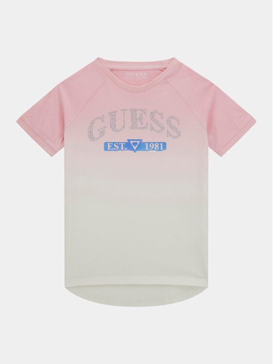 Guess Guess Marškinėliai J4RI12 K8HM4 Rožinė Regular Fit