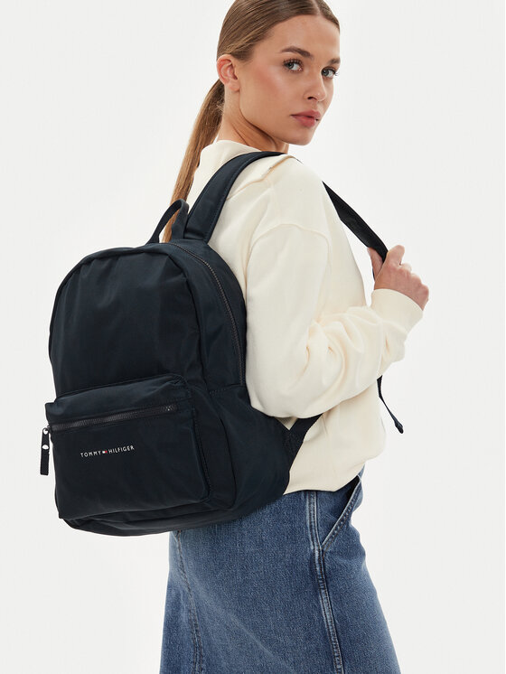 Tommy Hilfiger Tommy Hilfiger Plecak Th Essential Backpack AU0AU01864 Granatowy