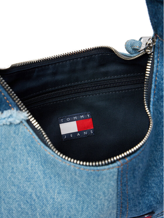 Tommy Jeans Tommy Jeans Torebka Tjw Denim Patchwork Shoulder Bag AW0AW18471 Niebieski