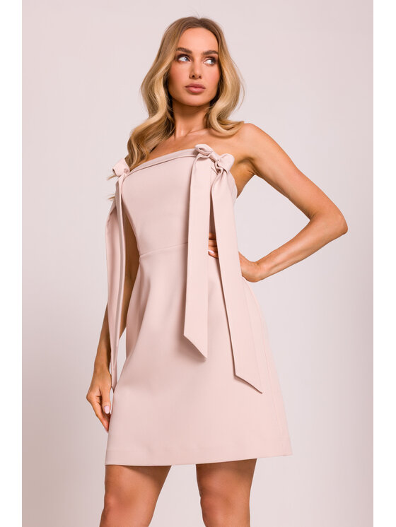 Made of Emotion Made of Emotion Sukienka wieczorowa M851 Beżowy Premium Fit