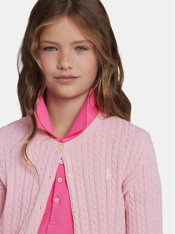 Polo Ralph Lauren Polo Ralph Lauren Kardiganas 313543047010 Šviesiai rožinė Regular Fit