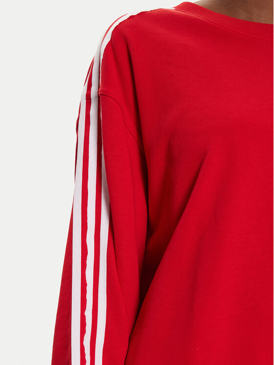adidas adidas Bluza 3-Stripes IN8487 Czerwony Oversize