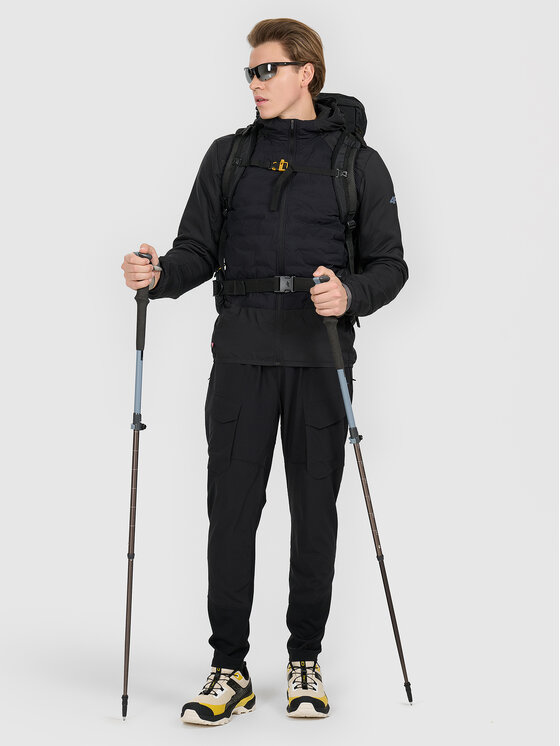 4F 4F Kurtka wielofunkcyjna HALNY Czarny Slim Fit