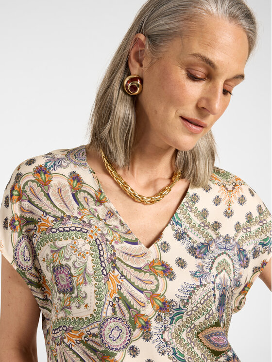 Elena Mirò Elena Mirò Blusa 2132P000257N001 Crema Regular Fit