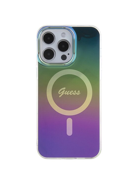 Guess Guess Etui na telefon IML Iridescent MagSafe Kolorowy