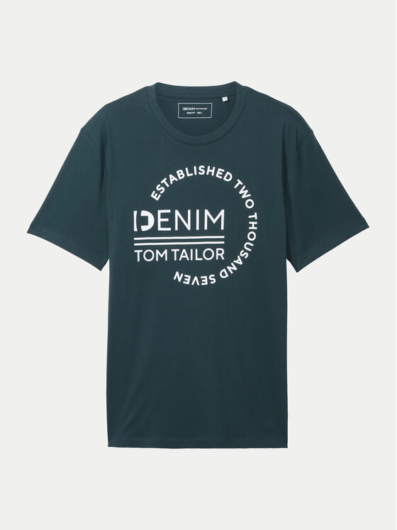 Tom Tailor Denim Tom Tailor Denim T-Shirt 1043491 Zielony Regular Fit