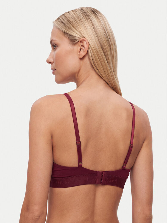 Tommy Hilfiger Tommy Hilfiger Bralette rinnahoidja UW0UW06673 Tumepunane