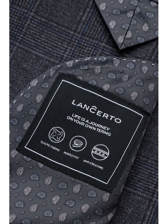 Lancerto Lancerto Marynarka Annecy MA073226000014 Szary Regular Fit