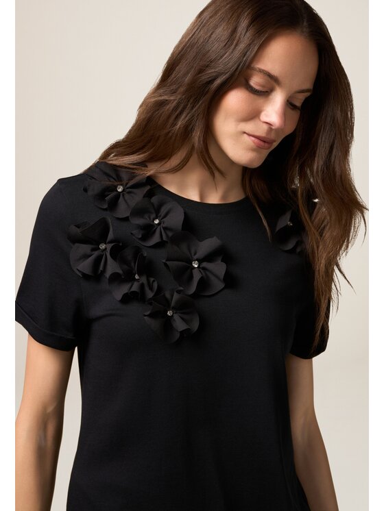 Oltre Oltre T-Shirt G326J004067N033 Czarny Regular Fit