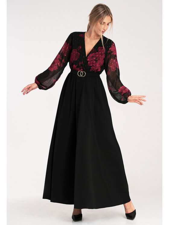 FIGL Sukienka elegancka, rozmiar S/M, Czarna, M1092