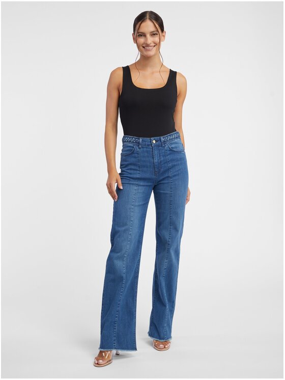 Orsay Orsay Jeansy 313086558000__42 Niebieski Wide Leg