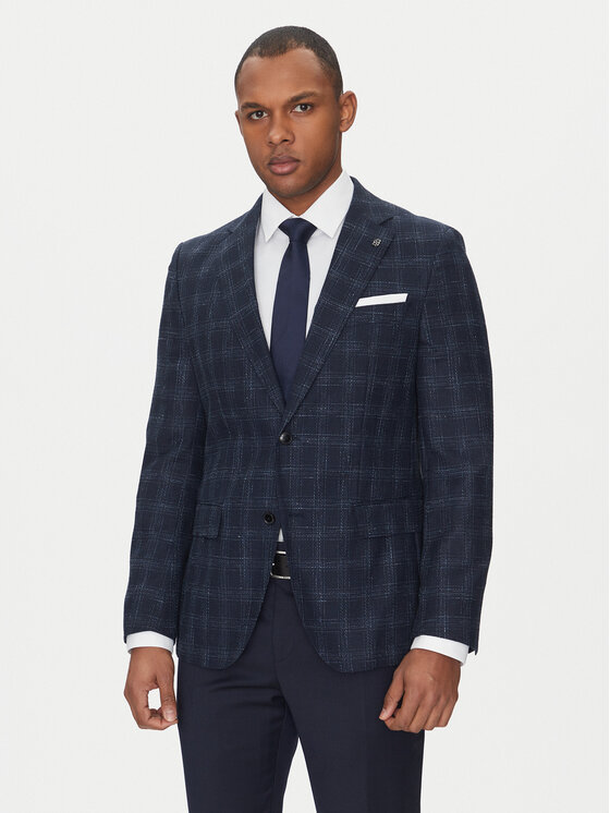 BOSS Sako H-Hutson-233 50535057 Tmavomodrá Slim Fit