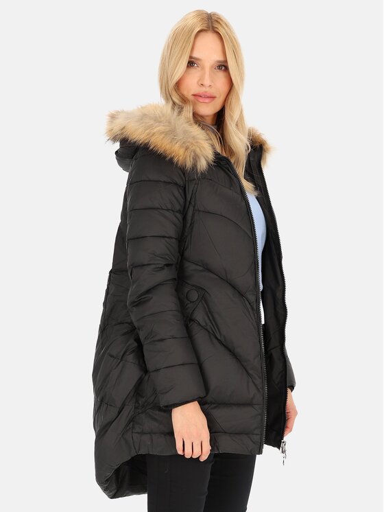 Perso Perso Kurtka damska BLHMK8504FR Czarny Regular Fit