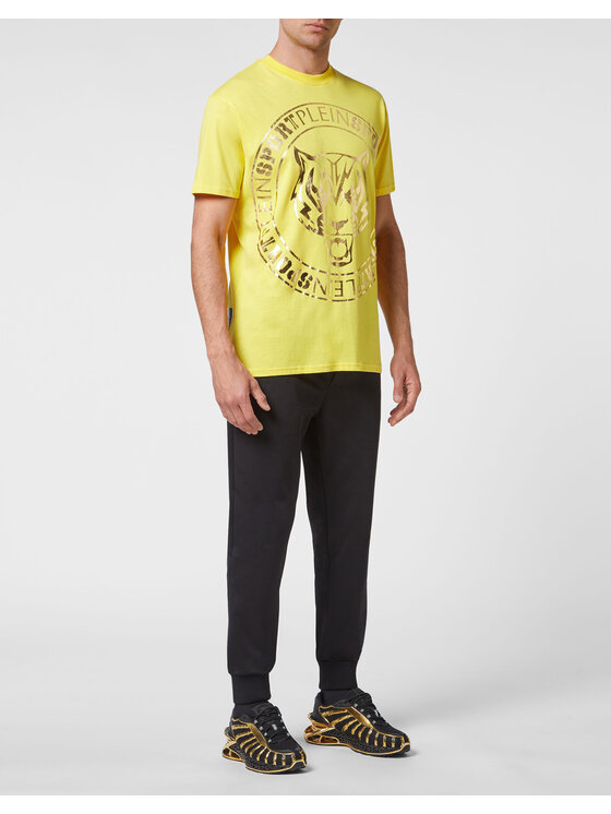 Plein Sport Plein Sport T-Shirt 2695 Żółty Regular Fit