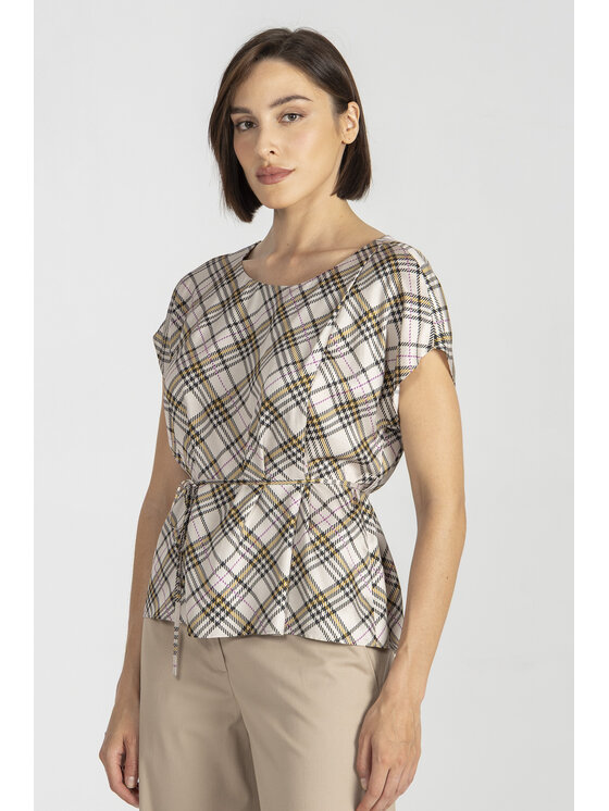 Deni Cler Milano Deni Cler Milano Bluzka W-DC-1267-E5-E6-14-1 Beżowy