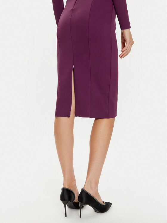 PINKO PINKO Koktel haljina 103844 A208 Tamnocrvena Slim Fit