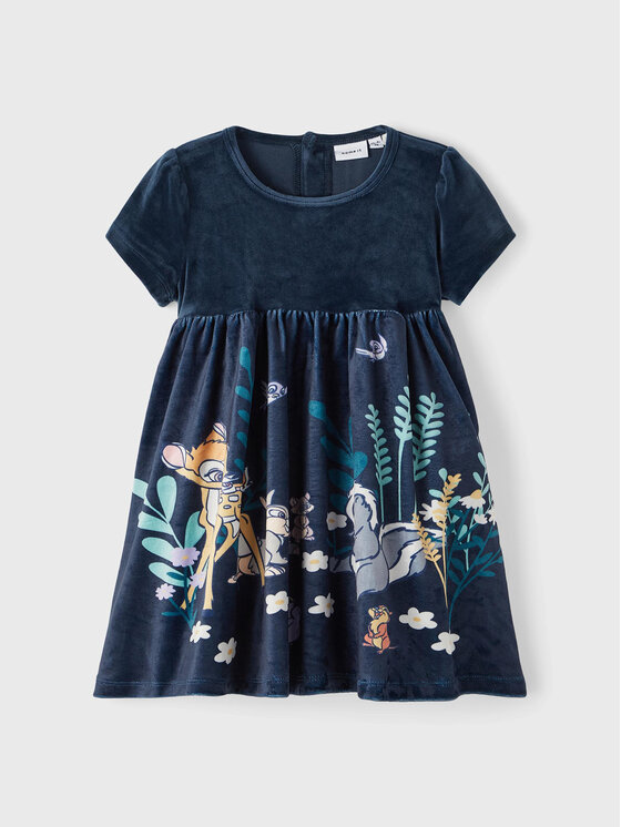 NAME IT Sukienka codzienna DISNEY 13210718 Granatowy Regular Fit