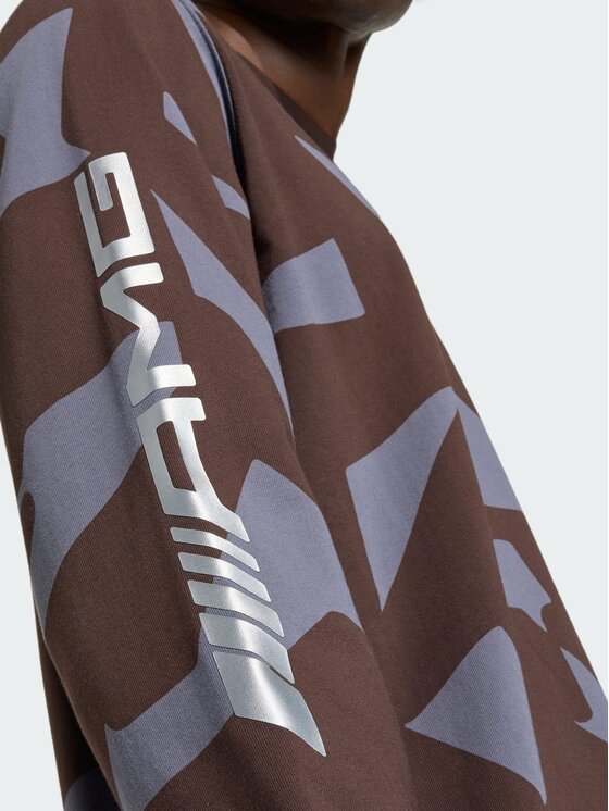 adidas adidas Longsleeve AMG CAMO Brązowy ciemny Loose Fit