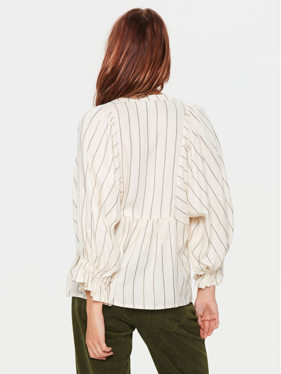 Saint Tropez Saint Tropez Сорочка 30512803 Білий Loose Fit