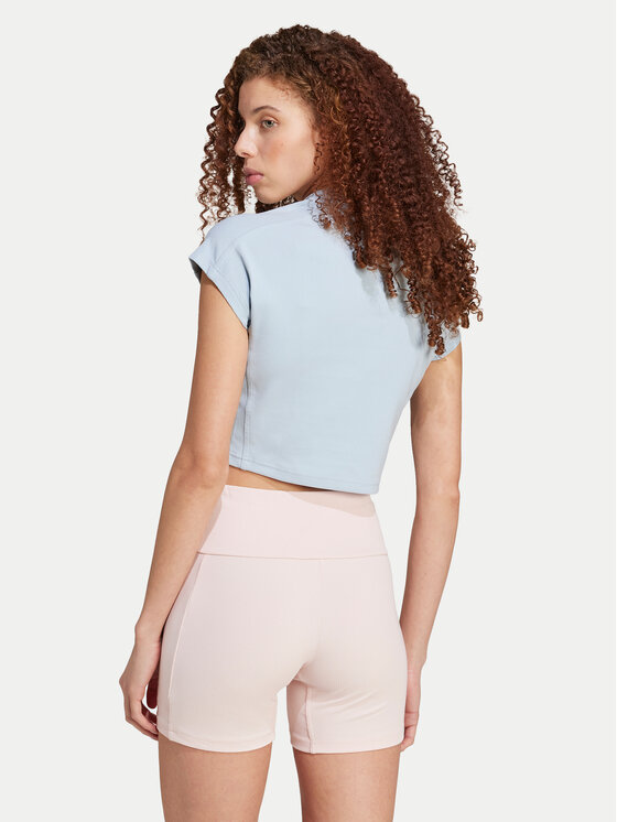 adidas adidas Majica Lounge IY6744 Svetlo modra Slim Fit