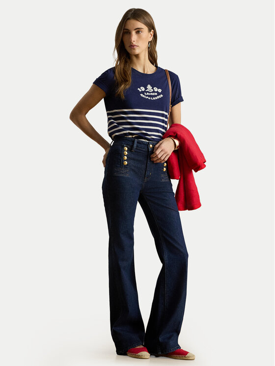 LAUREN RALPH LAUREN LAUREN RALPH LAUREN T-Shirt 200B21056001 Tmavomodrá Relaxed Fit