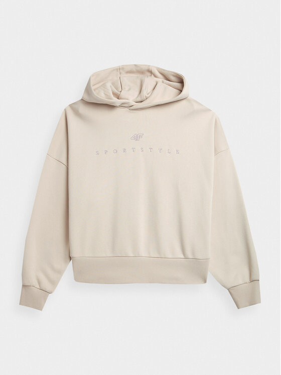 4F 4F Sweatshirt 4FAW23TSWSF0717 Beige Regular Fit