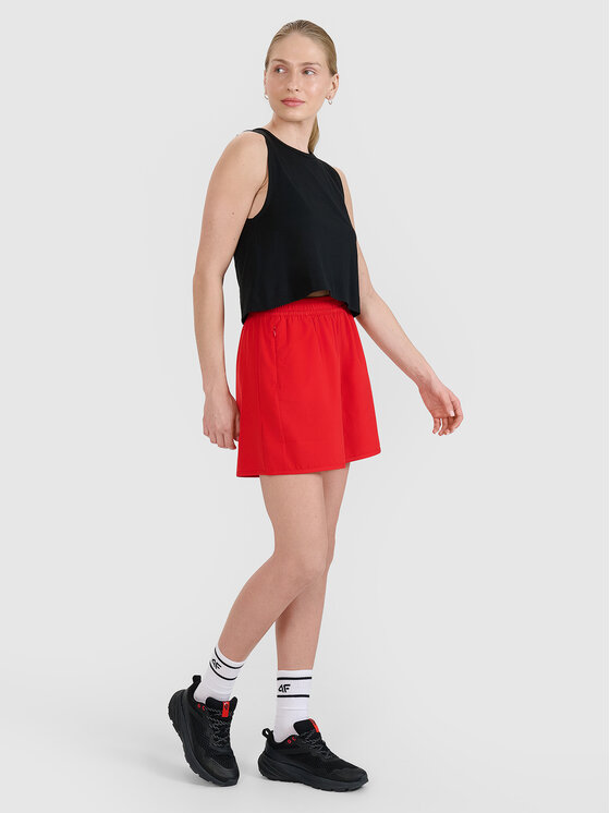 4F 4F Szorty sportowe BEACHWEAR BASIC Czerwony Regular Fit