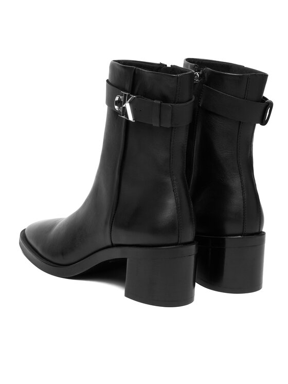 Calvin Klein Calvin Klein Botine Block Heel Boot W/ Metal Logo HW0HW02591 Negru