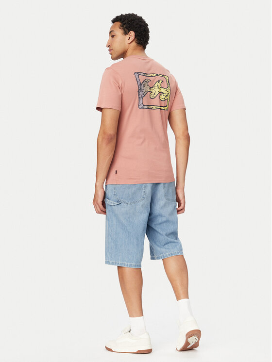 Billabong Billabong Póló Crayon Wave EBYZT00525 Világos rózsaszín Regular Fit