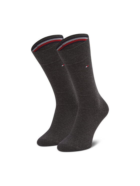 Tommy Hilfiger Tommy Hilfiger 2er-Set hohe Herrensocken 100001496 Grau
