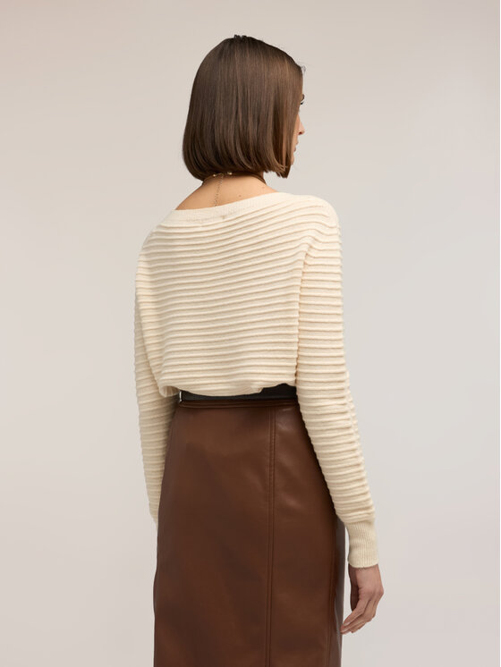 Motivi Motivi Sweter M200E002150N011 Kremowy Regular Fit