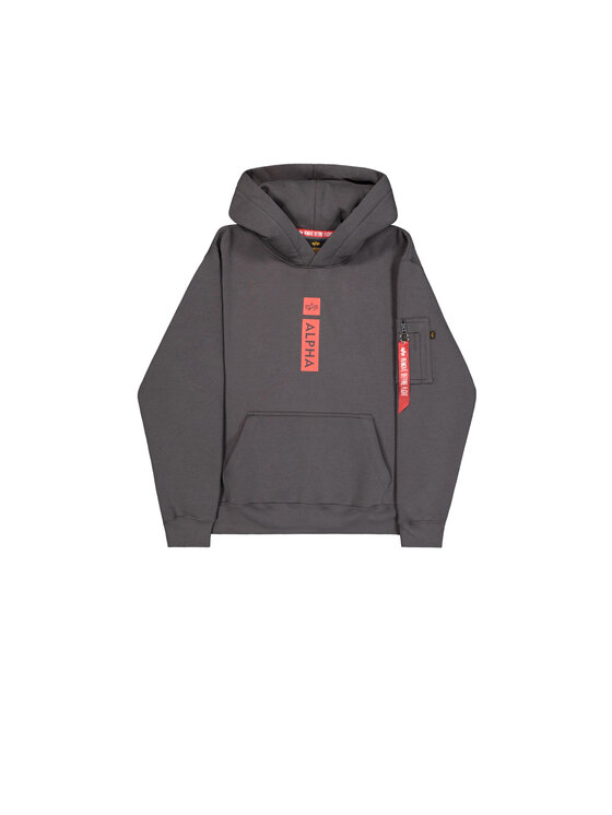 Alpha Industries Alpha Industries Mikina Alpha Puff Print Hoodie Sivá Regular Fit