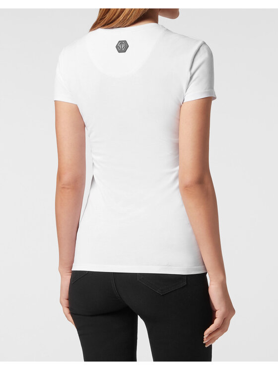 PHILIPP PLEIN PHILIPP PLEIN T-Shirt 19387 Bílá Skin Tight Fit