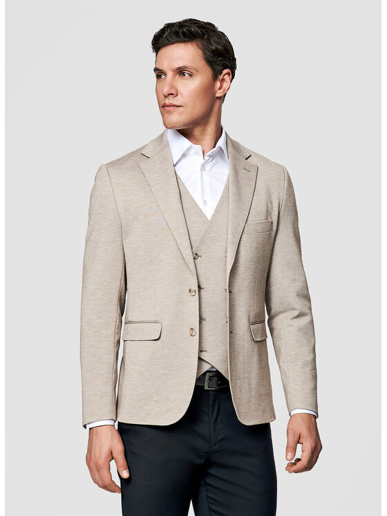 Pako Lorente Pako Lorente Marynarka P26SF-3X-007 Beżowy Slim Fit