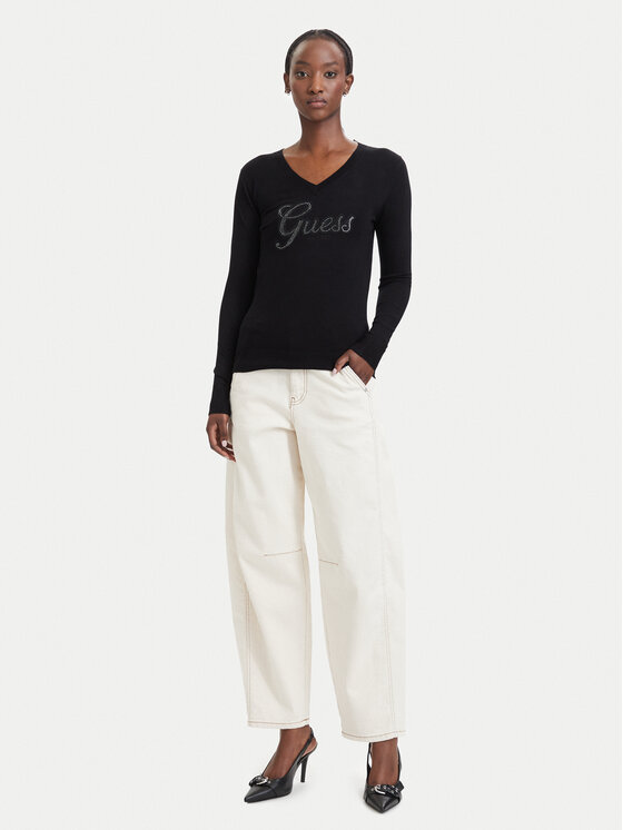 Guess Guess Sweater W6YR29 Z0977 Fekete Regular Fit