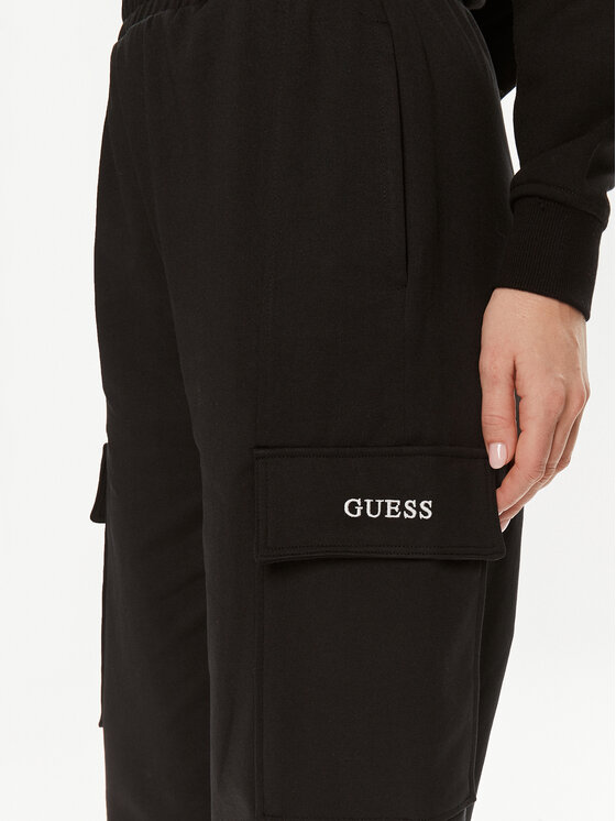 Guess Guess Donji dio trenerke Ruth Cargo V4GB12 KC5U1 Crna Regular Fit
