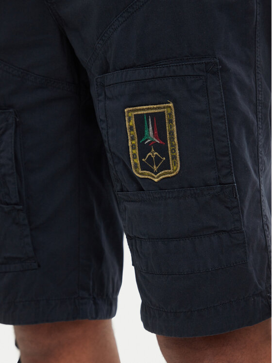 Aeronautica Militare Aeronautica Militare Szövet rövidnadrág 261BE0041UCT01122 Sötétkék Regular Fit