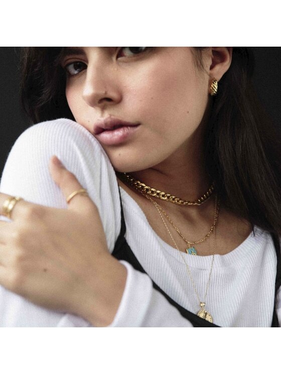 ANIA KRUK ANIA KRUK Choker SMVNS1080Z Żółte złocenie