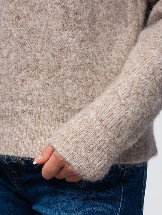 Ombre Ombre Svetr OW-SW-E0048 Béžová Regular Fit