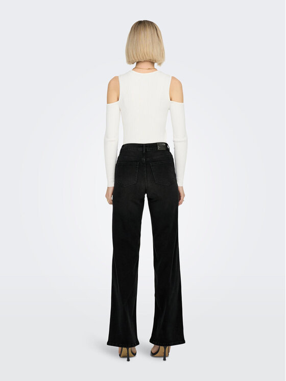 ONLY ONLY Τζιν 15299796 Μαύρο Wide Leg