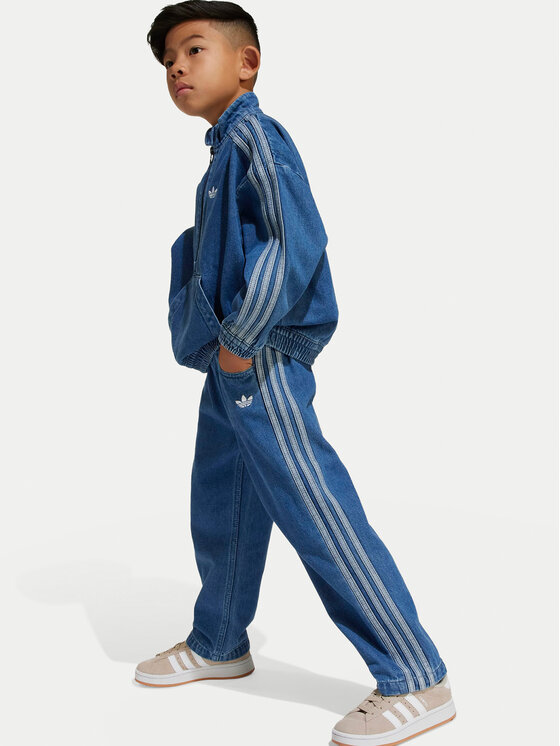 adidas adidas Trenirka Denim JC7871 Modra Loose Fit