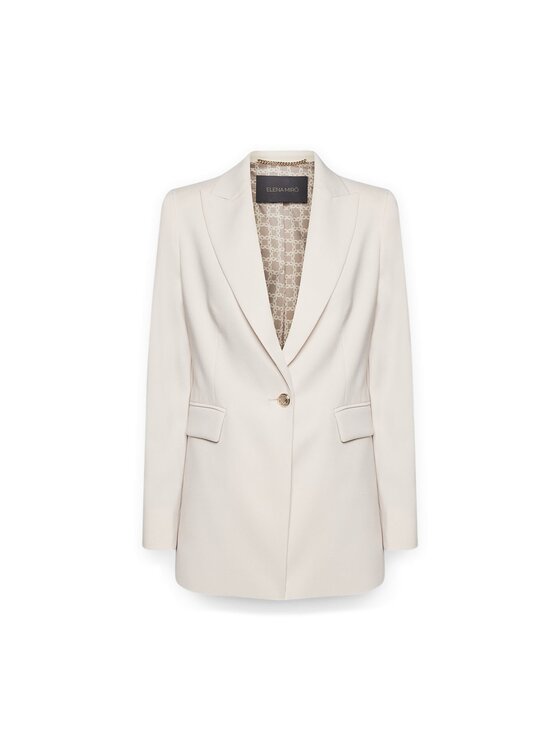 Elena Mirò Elena Mirò Giacca di transizione Q126P000059N051 Bianco Regular Fit