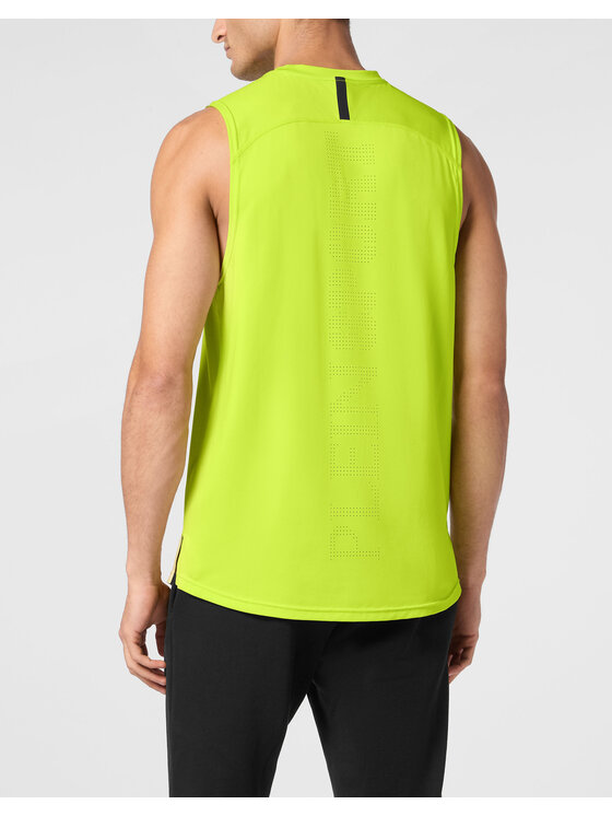 Plein Sport Plein Sport Tank top 22979 Żółty Regular Fit