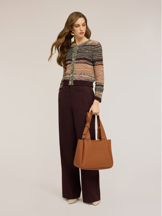 Motivi Motivi Sweter M192W003899N0V2 Brązowy Regular Fit