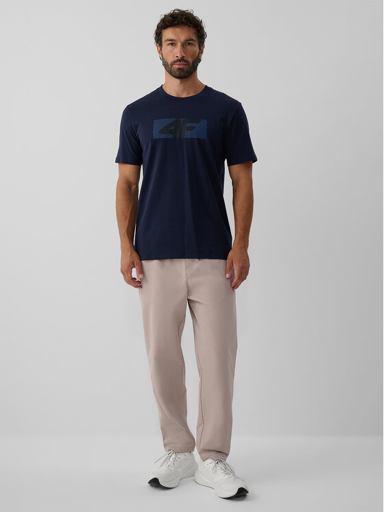 4F 4F T-Shirt COMMERCIAL Granatowy Regular Fit